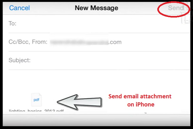 How to Send email attachment on iPhone
